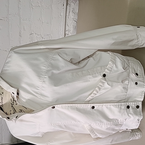 Authentic 80s Slouchy Off White Jacket  Size 11/12 London Fog White - Picture 12 of 12